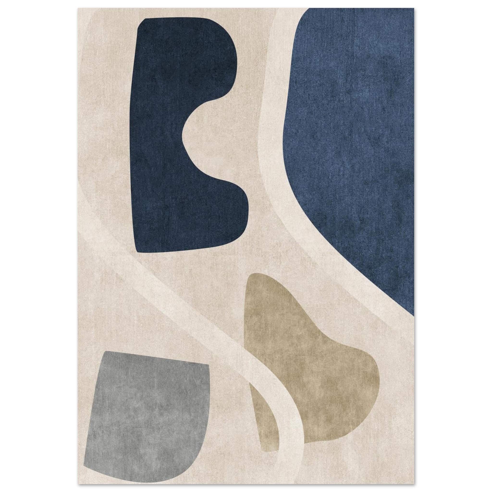 Artfulprints Poster Boho – Abstract shapes  - A4 21x29.7 cm - Meerkleurig