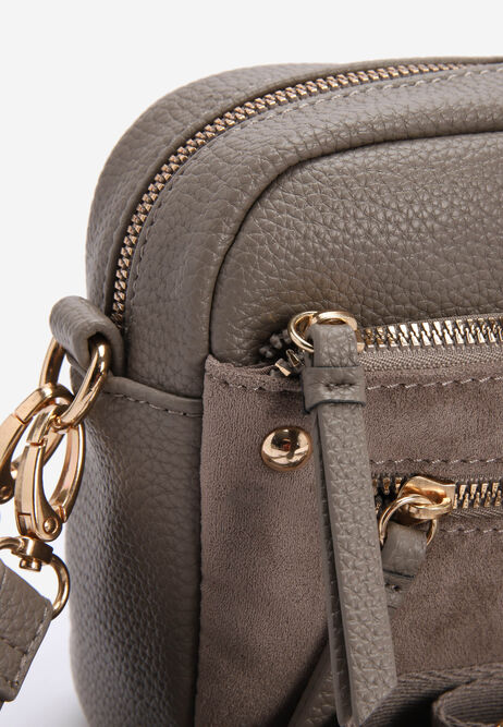 Womens Mink Faux Leather Camera Bag