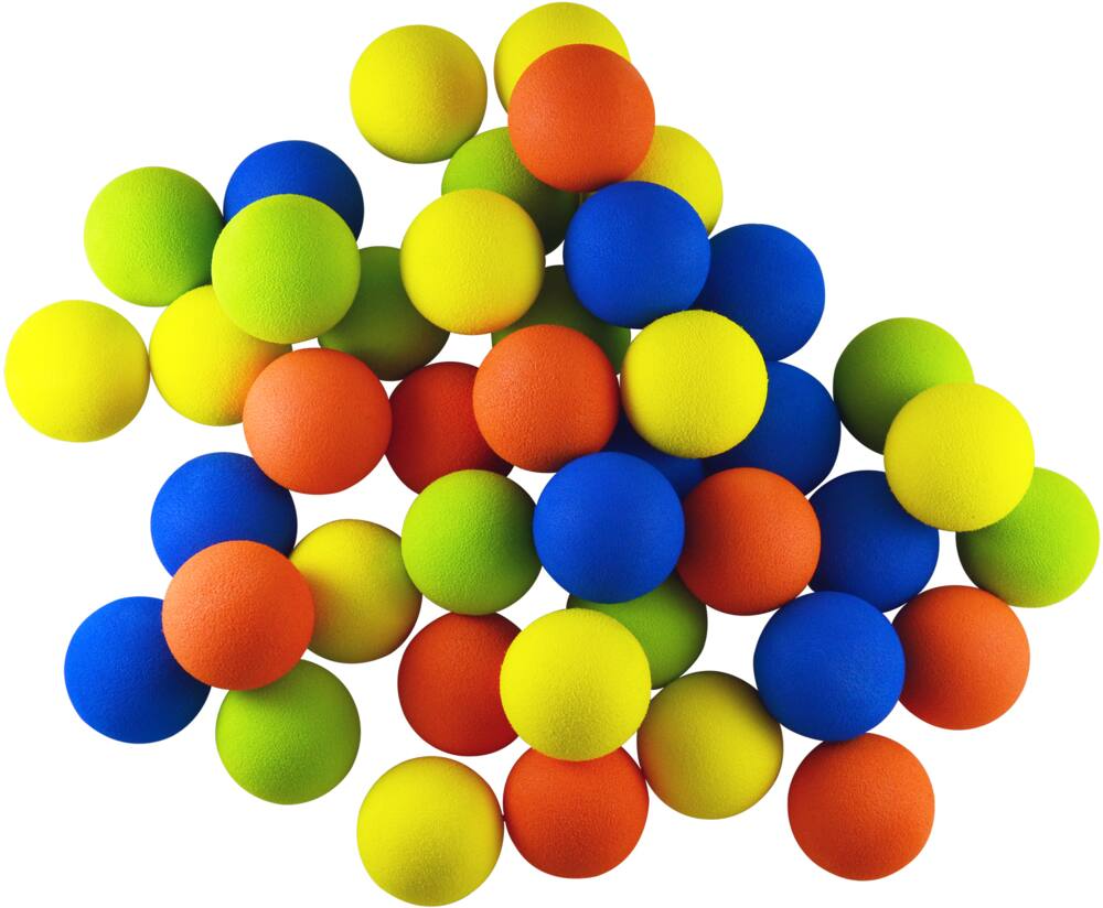 PrideSports Foam Practice Golf Balls with Range Bucket, 42-pk, Assorted Colours