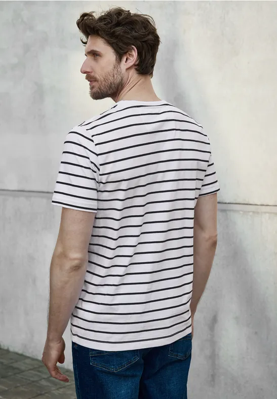 Gestreiftes Henleyshirt