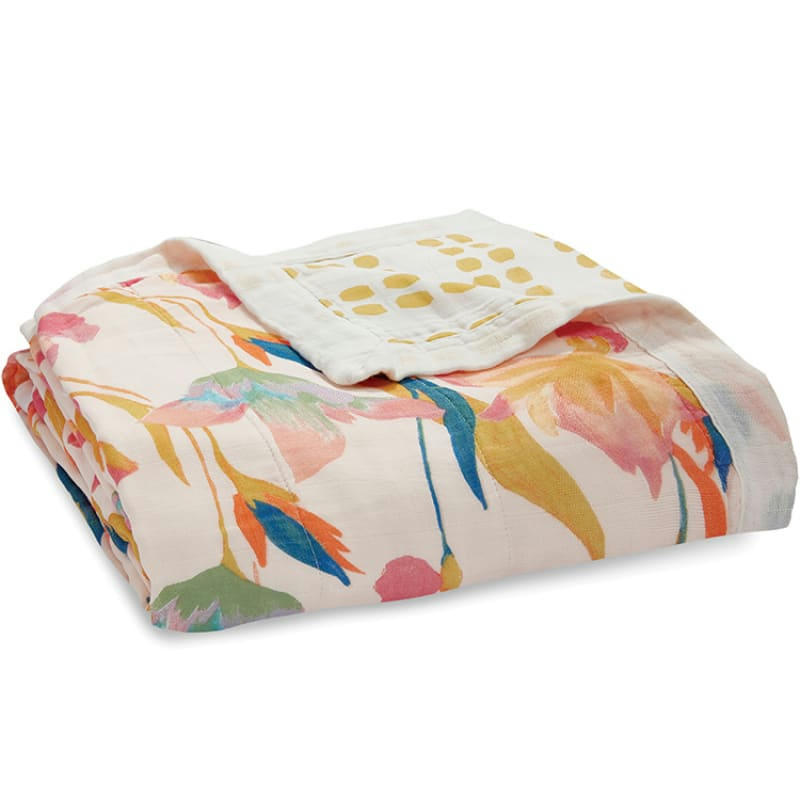 - Couverture de rêve Dream blank en bambou Marine gardens (120 x 120 cm)