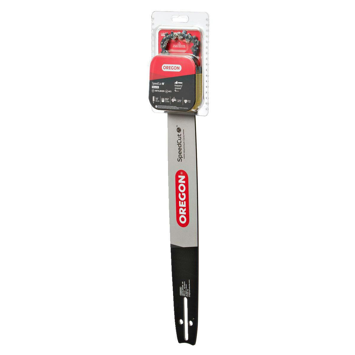 Oregon SpeedCut Chainsaw Bar & M72 Chain, Fits Various Brands & Models, 18-in
