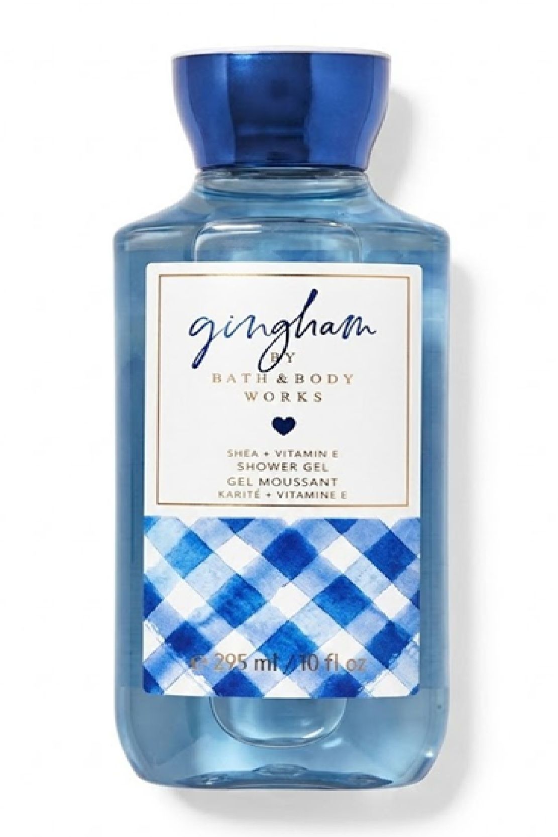 Bath & Body Works Gingham Shower Gel 10oz Moisturizing Shea & Vitamin E Body Cleanser