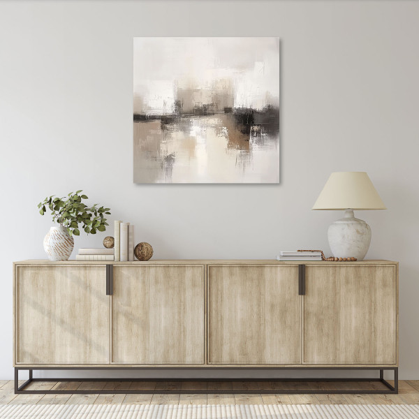 Obraz do salonu sypialni loft, Abstrakcja beżowy szary beton 20x20