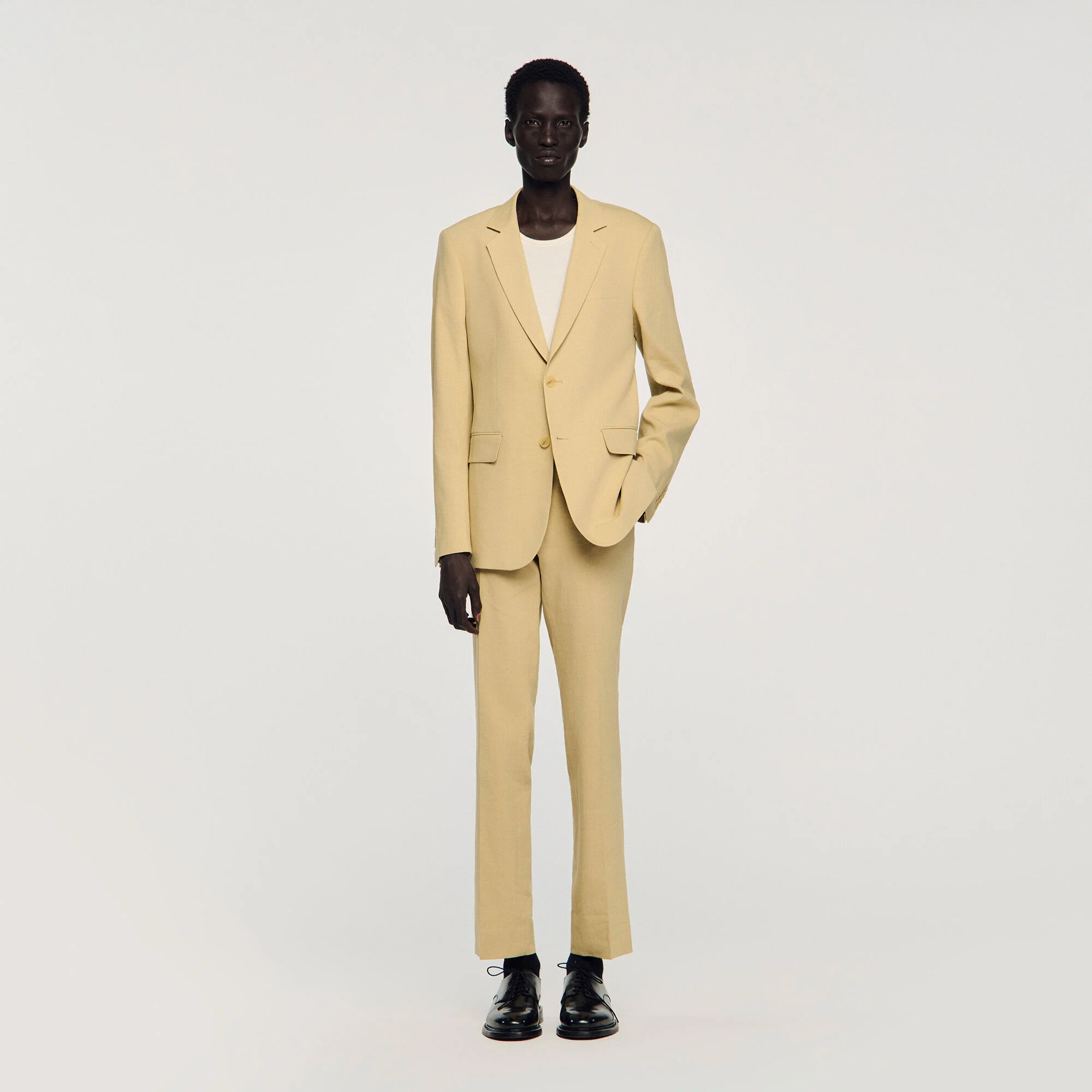 Veste de costume classique en lin