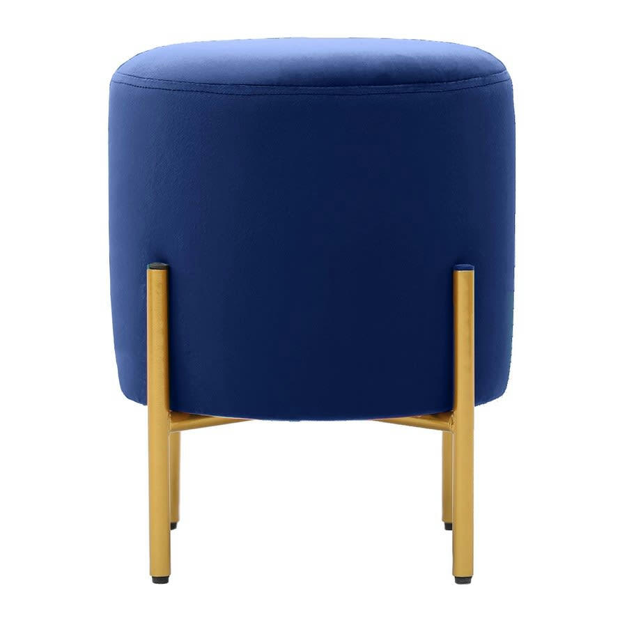 VELVET - Pouf design rembourré en velours avec pieds en laiton