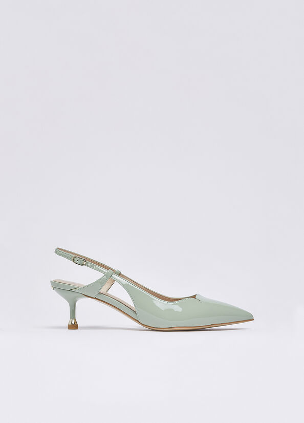 Slingback in vernice