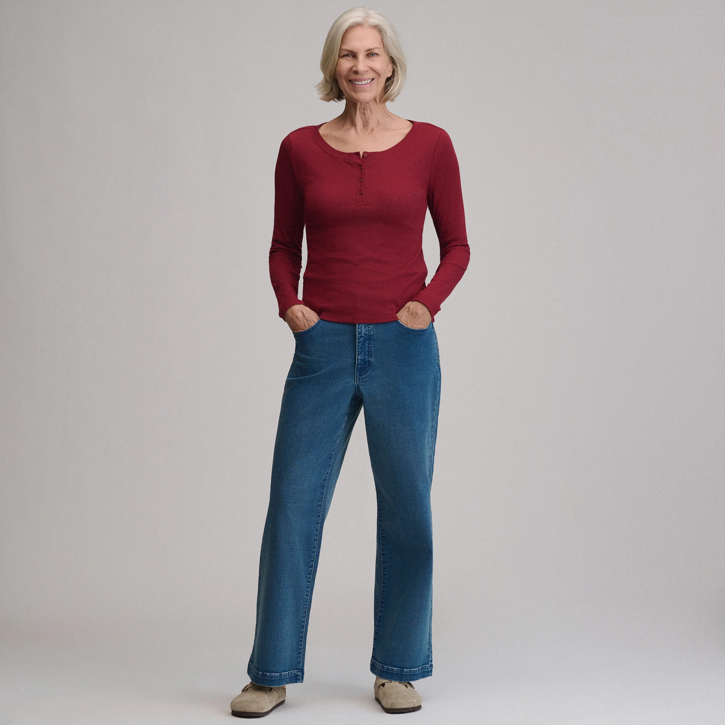 Women's Softline Rib Long-Sleeve Henley