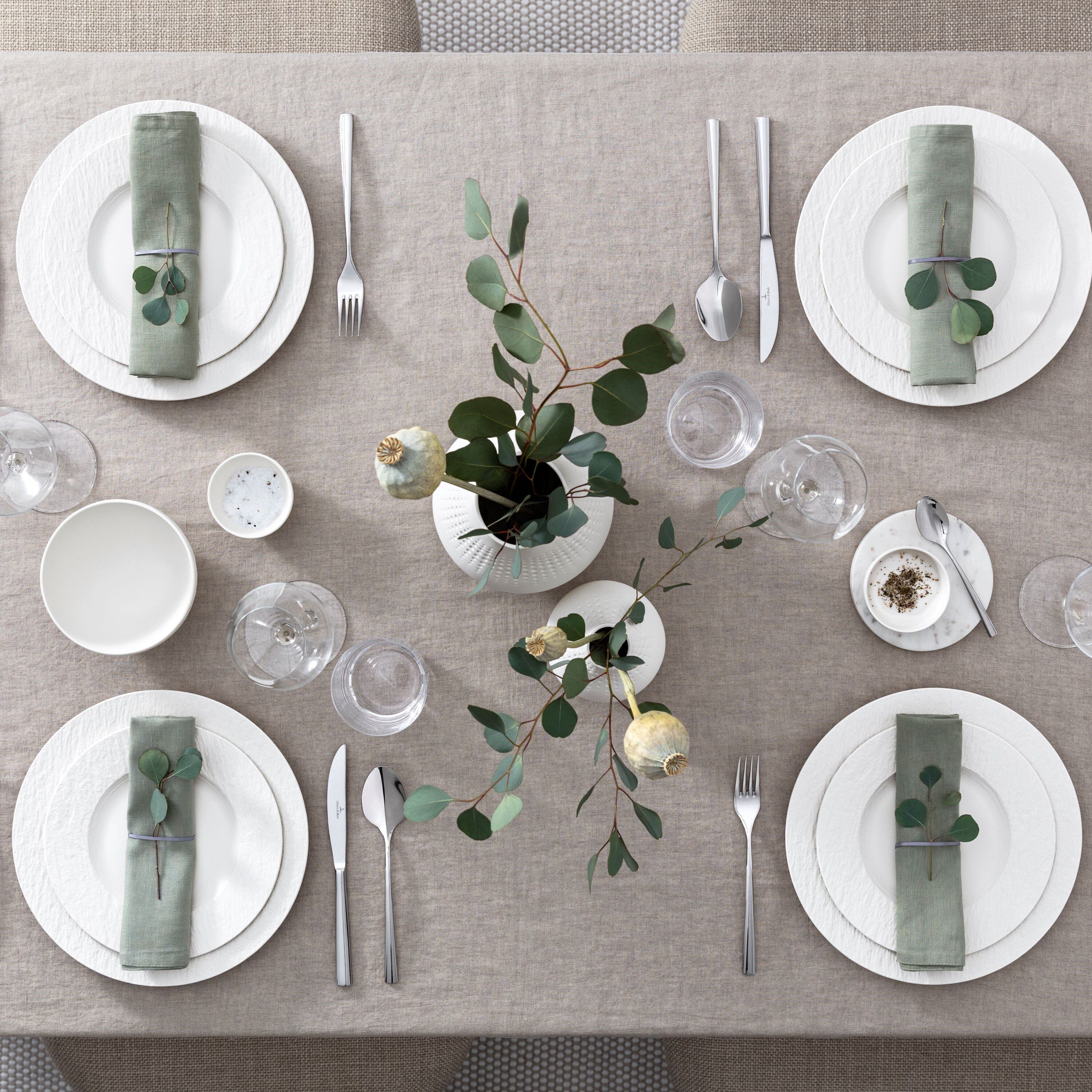 Manufacture Dinnerware set - White, Premium Porcelain
