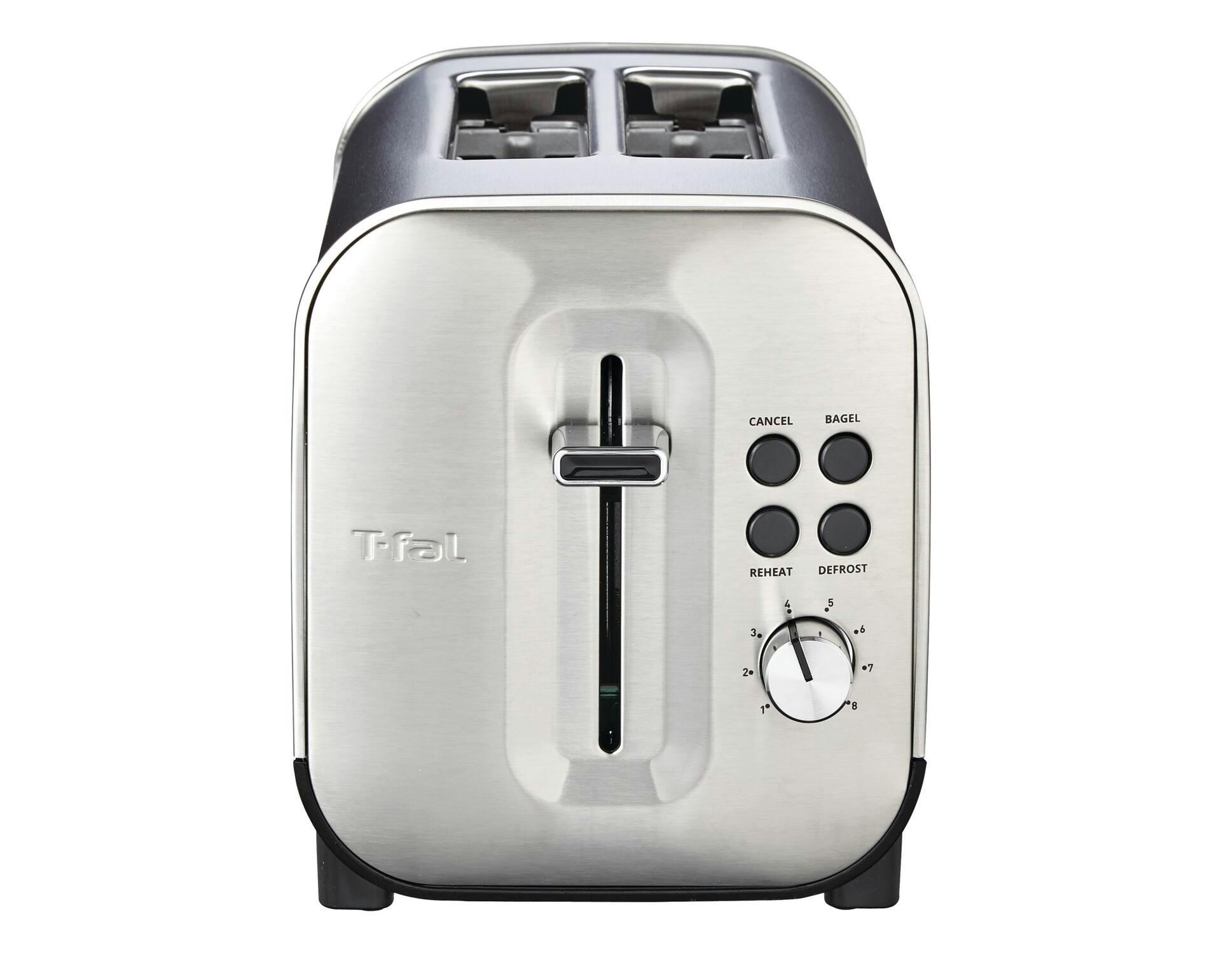 T-fal Element Wide Slots Toaster w/ 6 Settings, Stainless Steel, 2-Slices