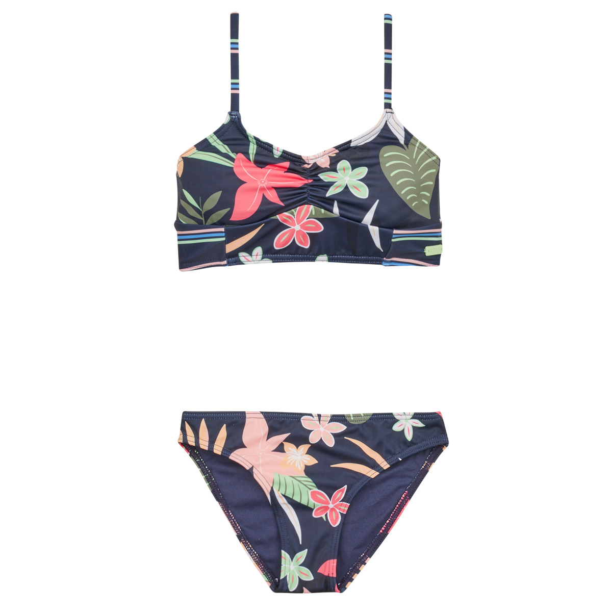 Roxy - VACAY FOR LIFE CROP TOP SET - Marine / Pink