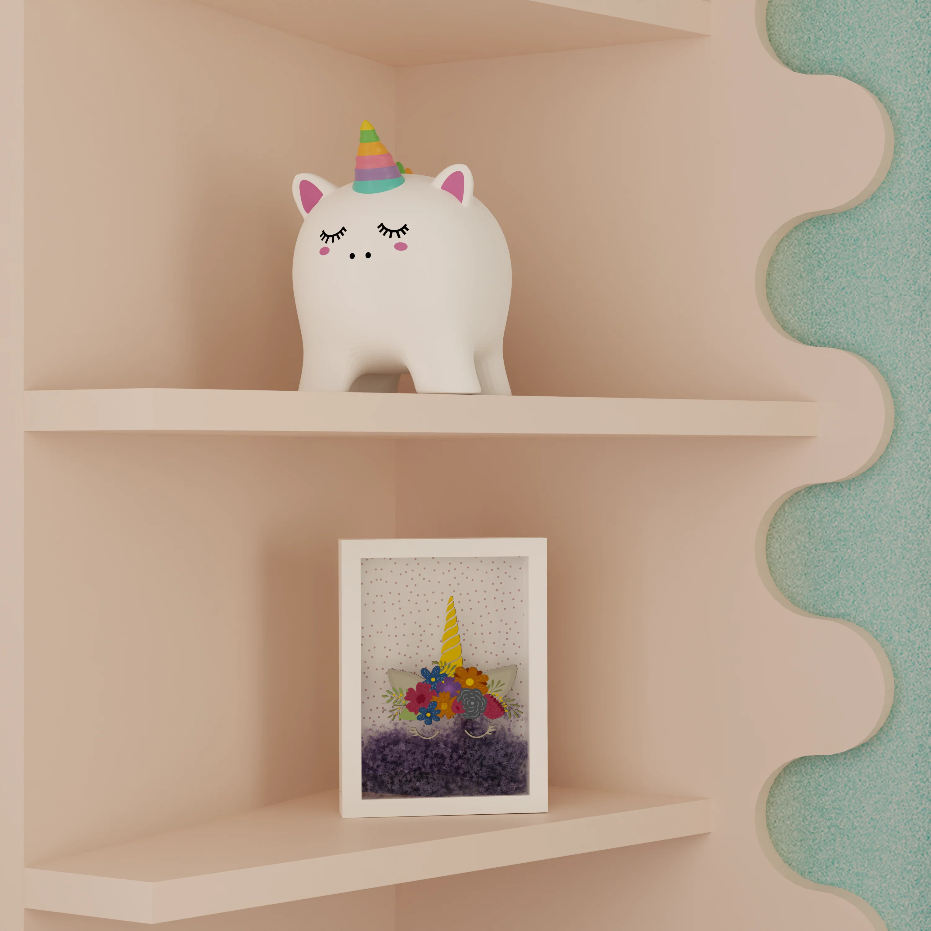 4MURS Toile embellie GLOWY LICORN coloris multicolore