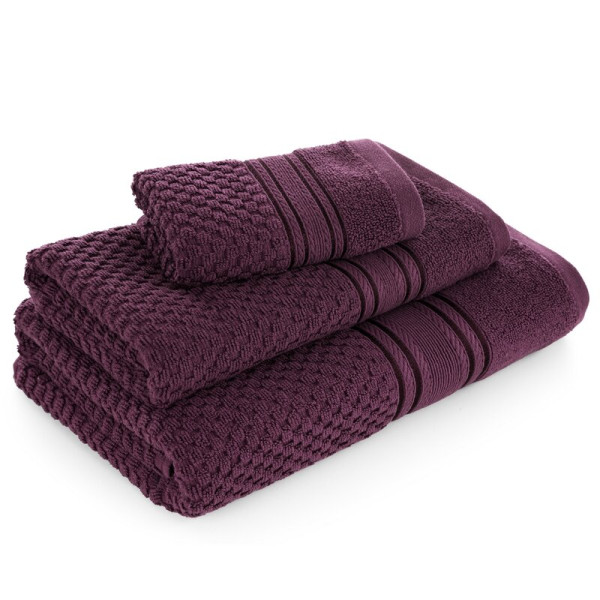 Ręcznik Davos 9 30x50 fioletowy ciemny frotte 500 g/m2