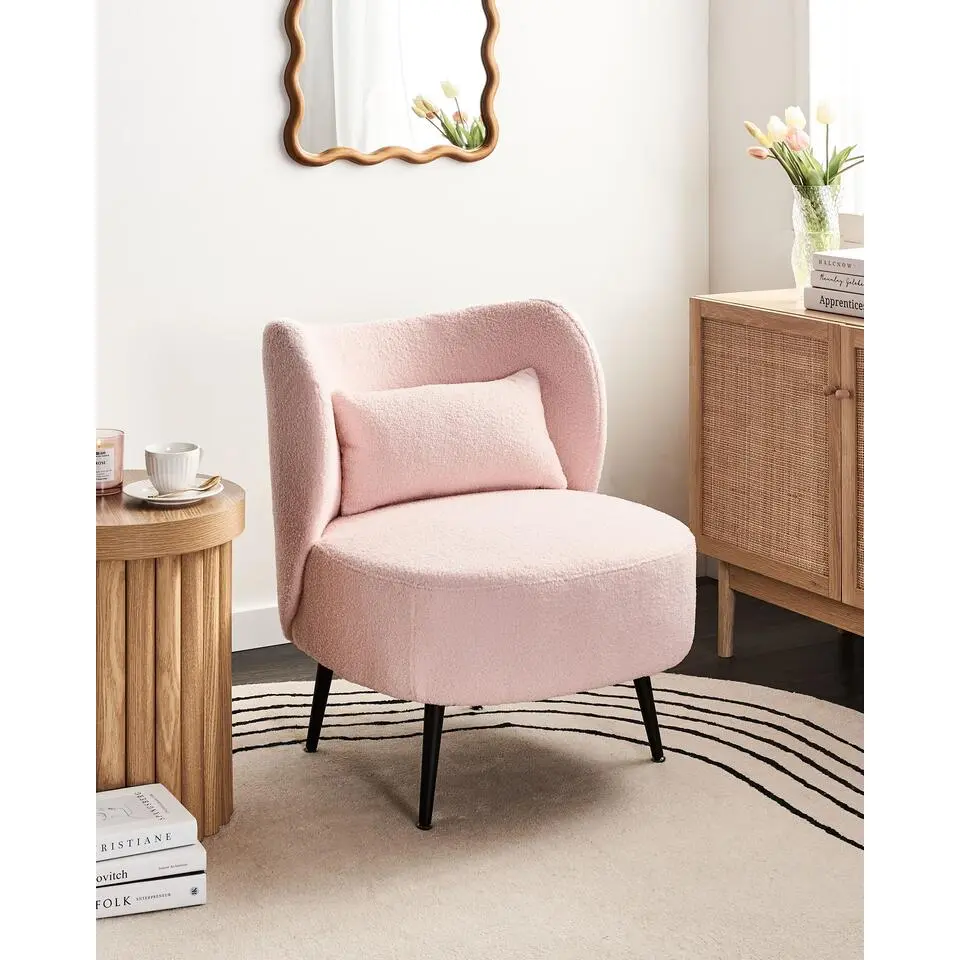 OTSBY II - Fauteuil - Pastelroze - Boucl&eacute;