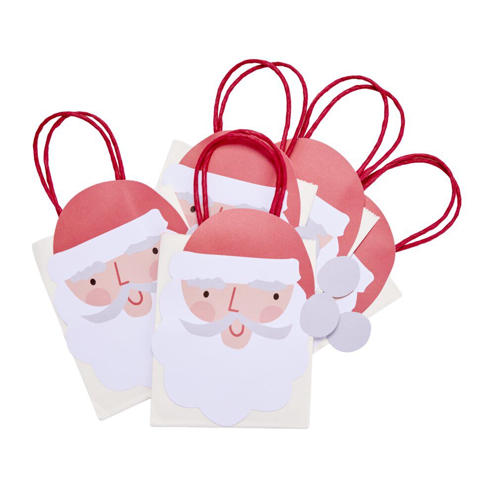 Sac cadeau x5 papier forme Père No&euml;l