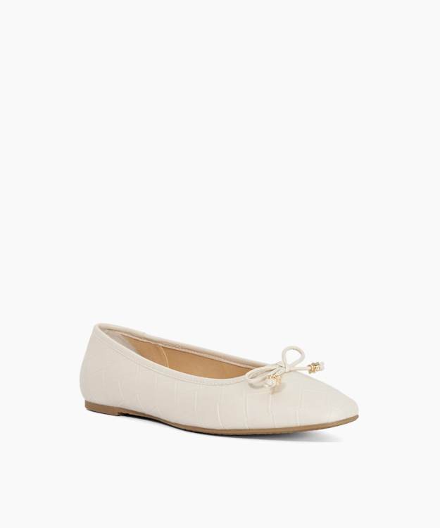 Hampers Ecru - Quilted Ballet Flats