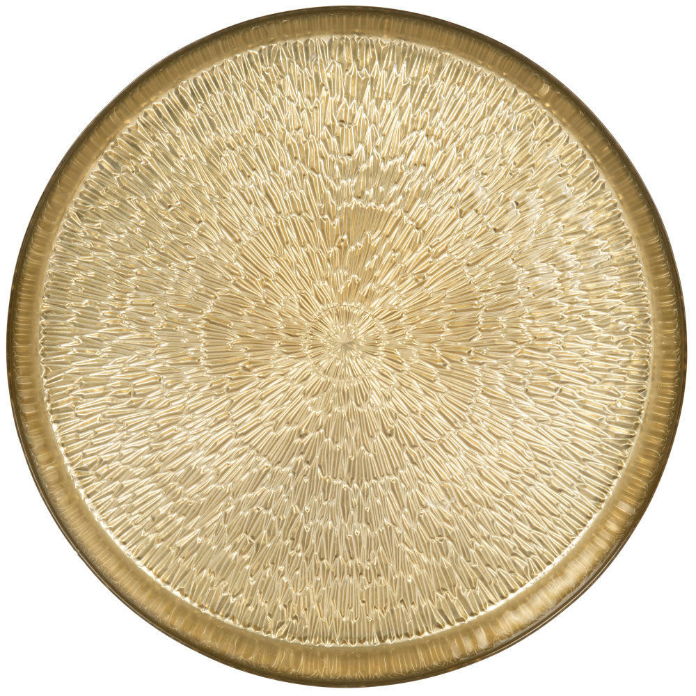 CALEEN - Plateau en verre martelé doré D35