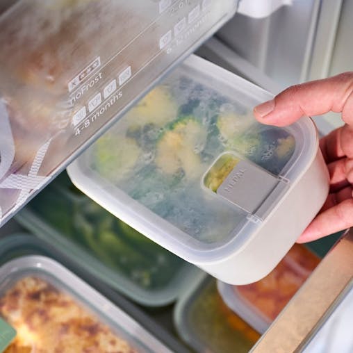 Mepal Easy Clip Rectangular 3 Piece Storage Box Set 3pc | Nordic White