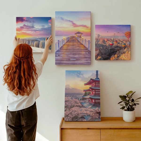 Obraz canvas 4 częściowy Romantyczne krajobrazy |40x40, 40x60| Wallfluent