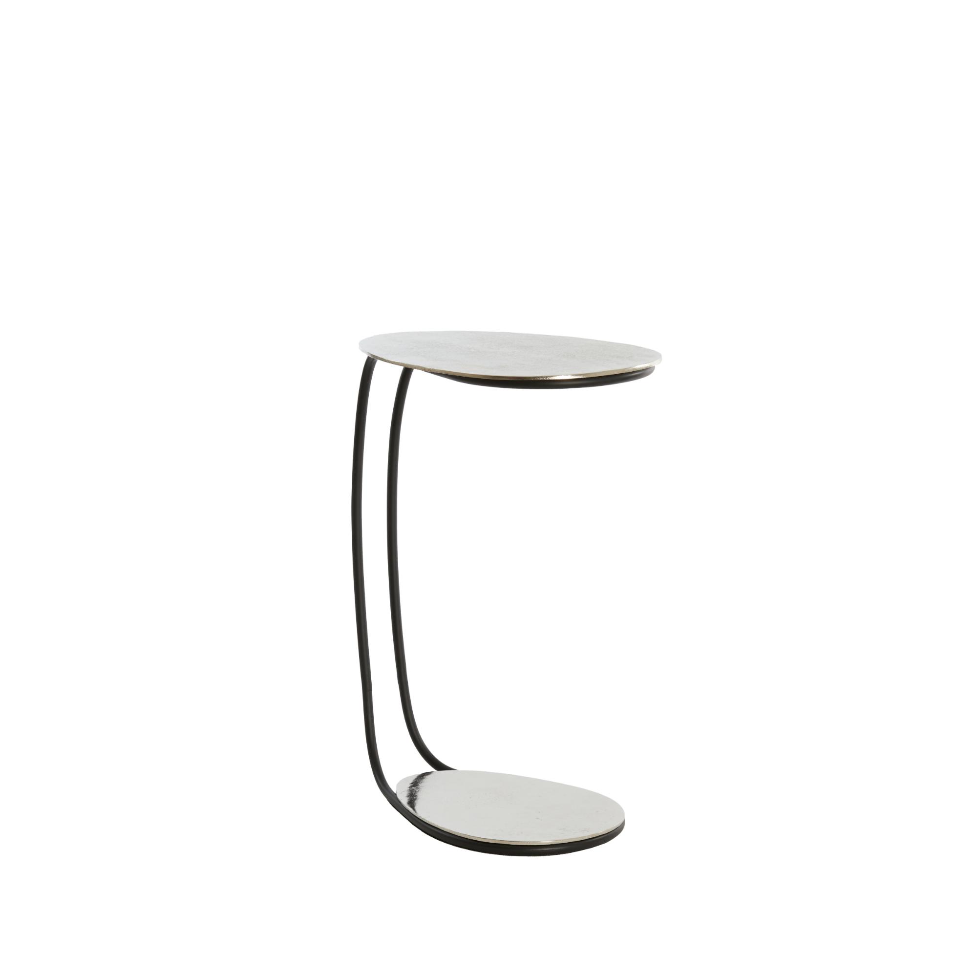 Light & Living bijzettafel Marsh - zilver - 42x27x53cm