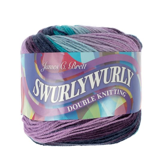 James C Brett Plum Ice Swurlywurly DK Yarn 200g