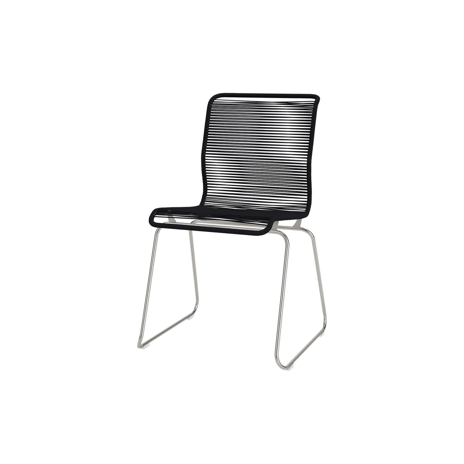 Panton One Dining spisebordsstol, paper black/steel