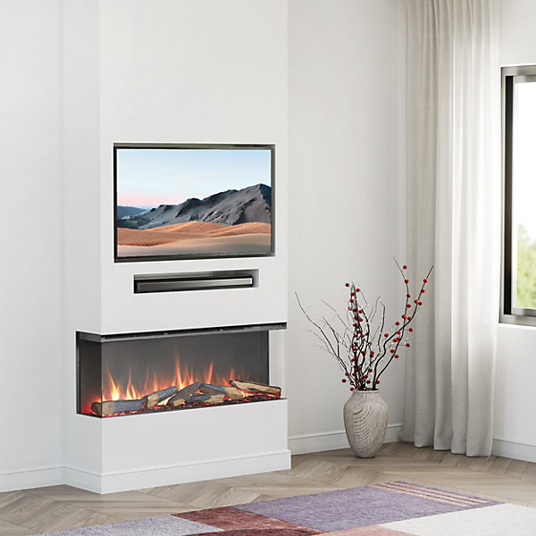Cheminée électrique BALDERIA Athena smart 44 - Cheminée encastrable - Noir