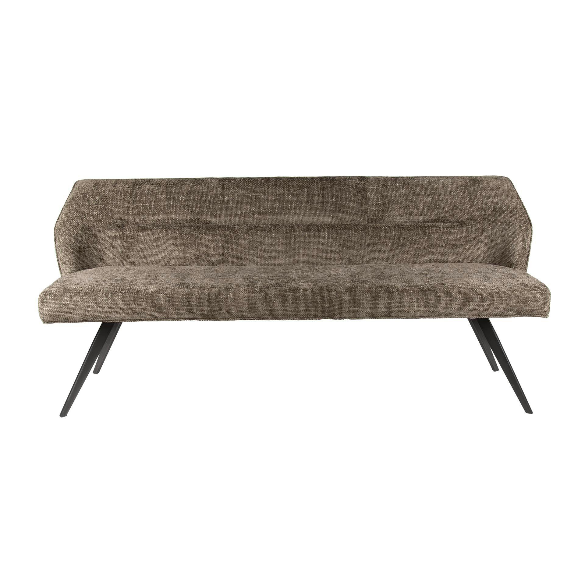 Banquette de salle à manger en velours texturé taupe 180 cm MELBOURNE