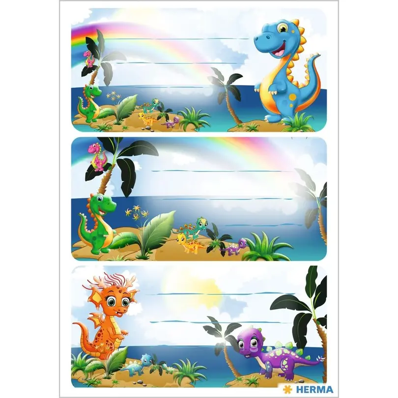 Etiketten 3er-Set Dinos