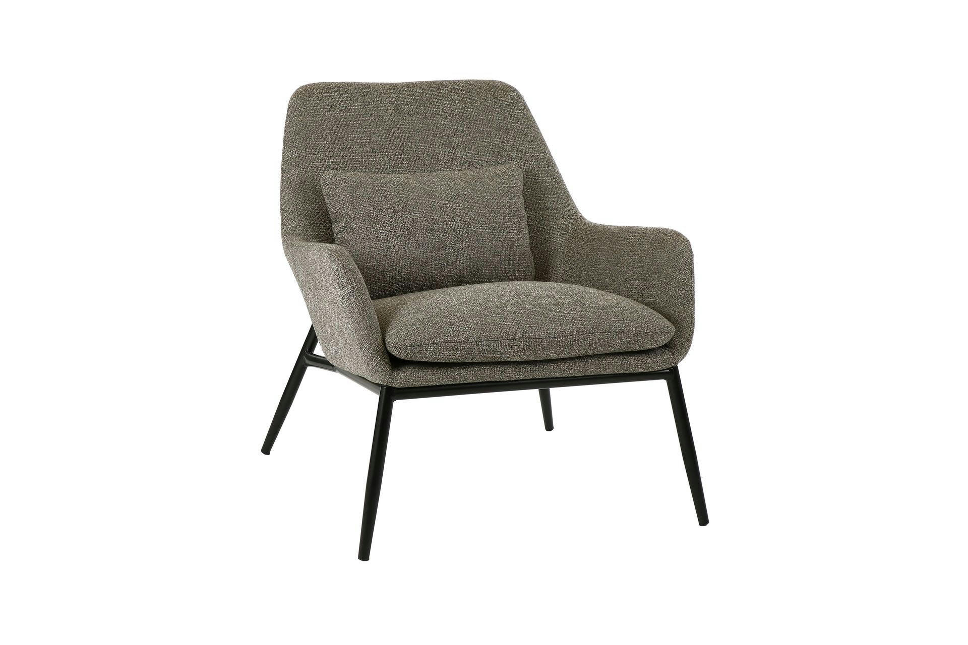 HAILEY - Fauteuil en tissu gris