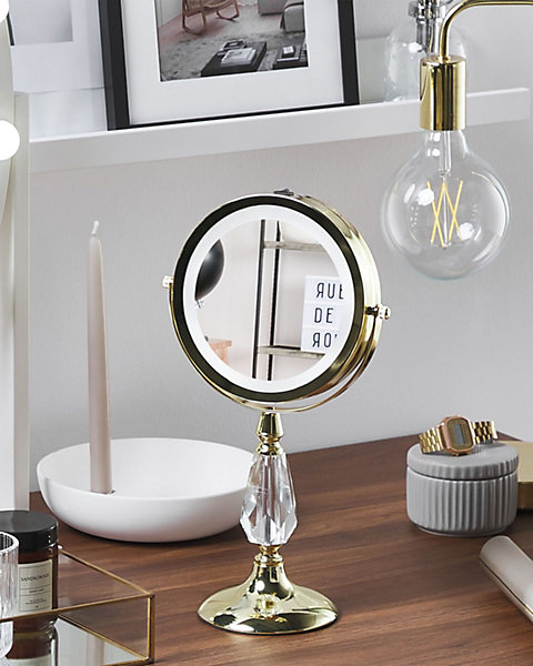 Miroir de tableenmétal doré MAURY