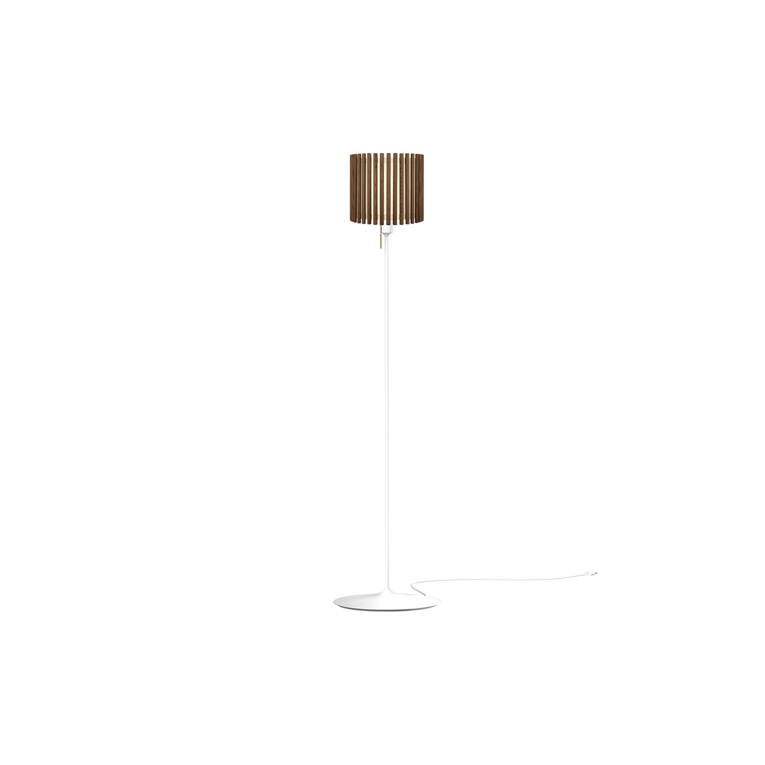 Komorebi Circle Floor Lamp, dark oak/white