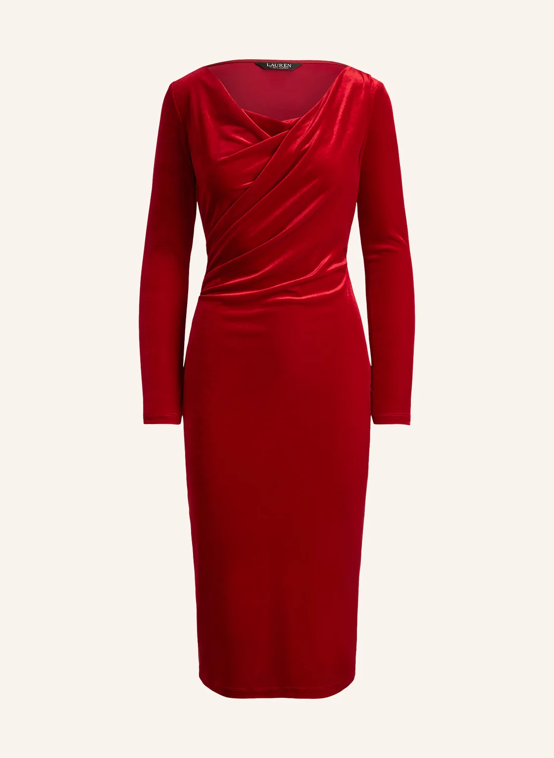 LAUREN RALPH LAUREN Samtkleid