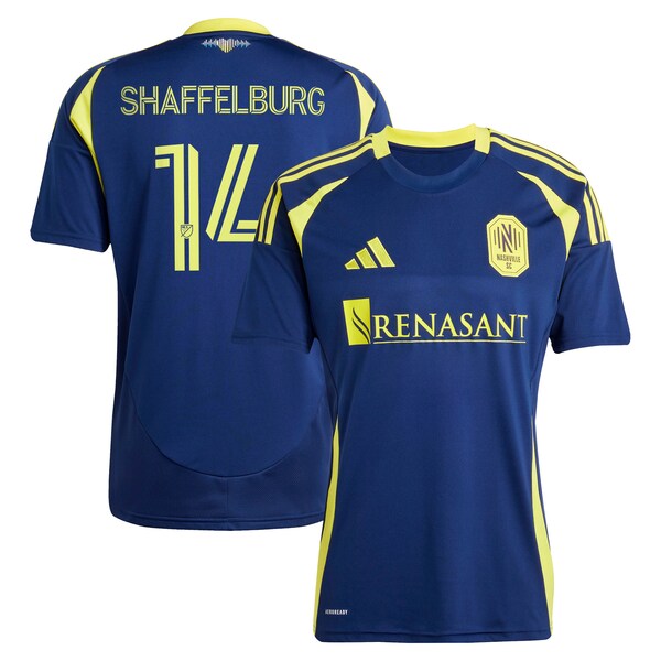 Jacob Shaffelburg Nashville SC adidas 2025 The Heart of Nashville Kit Replica Player Jersey - Navy