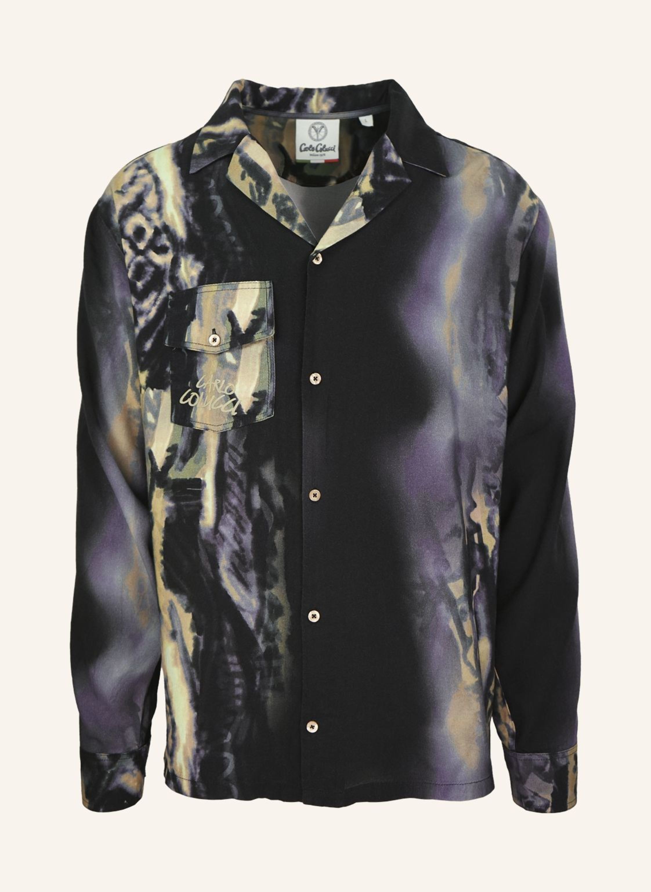 CARLO COLUCCI Oversize Hemd - Liquid Stitches FIORI