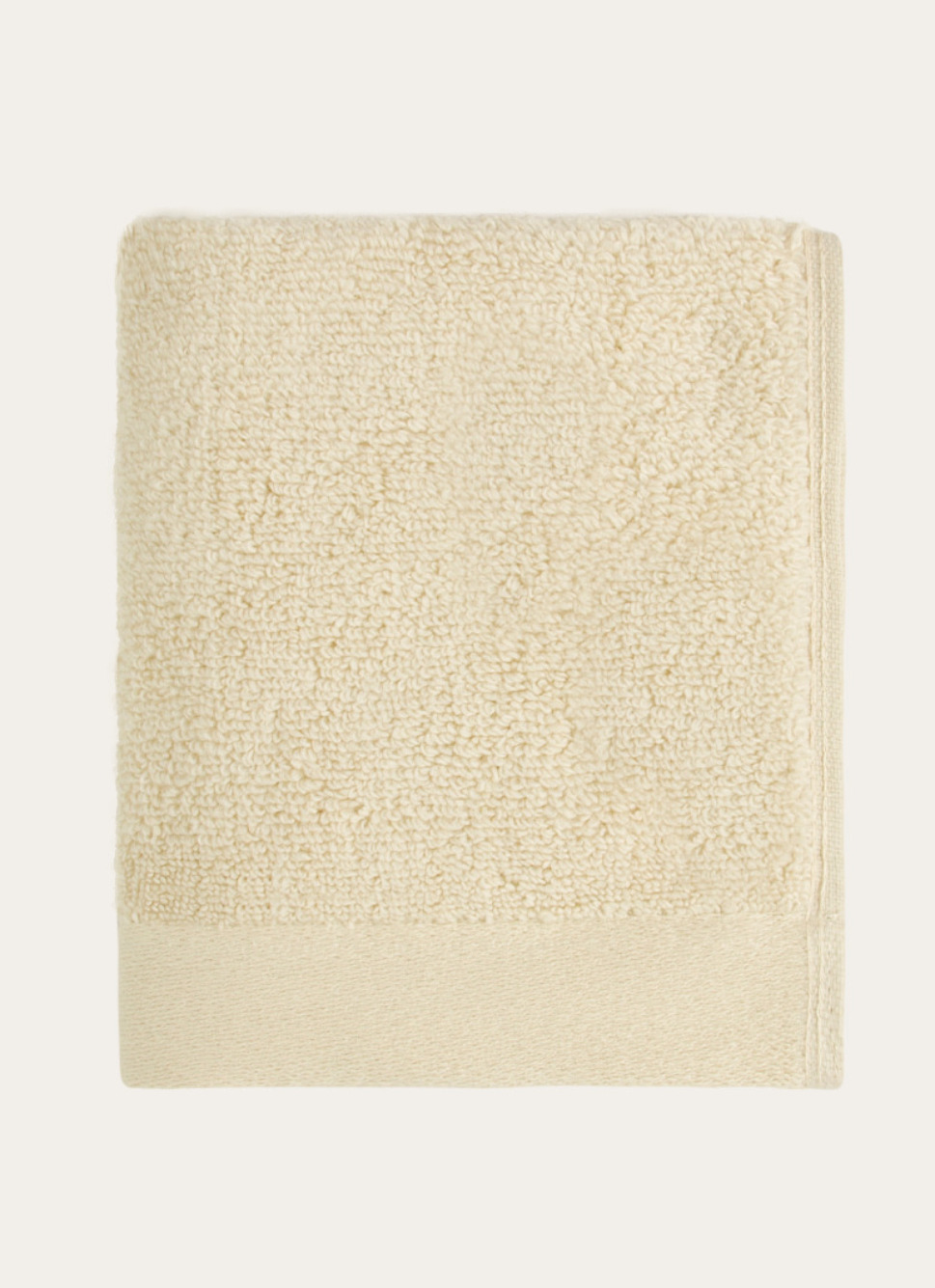 SERVIETTE INVITÉ COTON MOELLEUX ZÉRO TORSION BEIGE