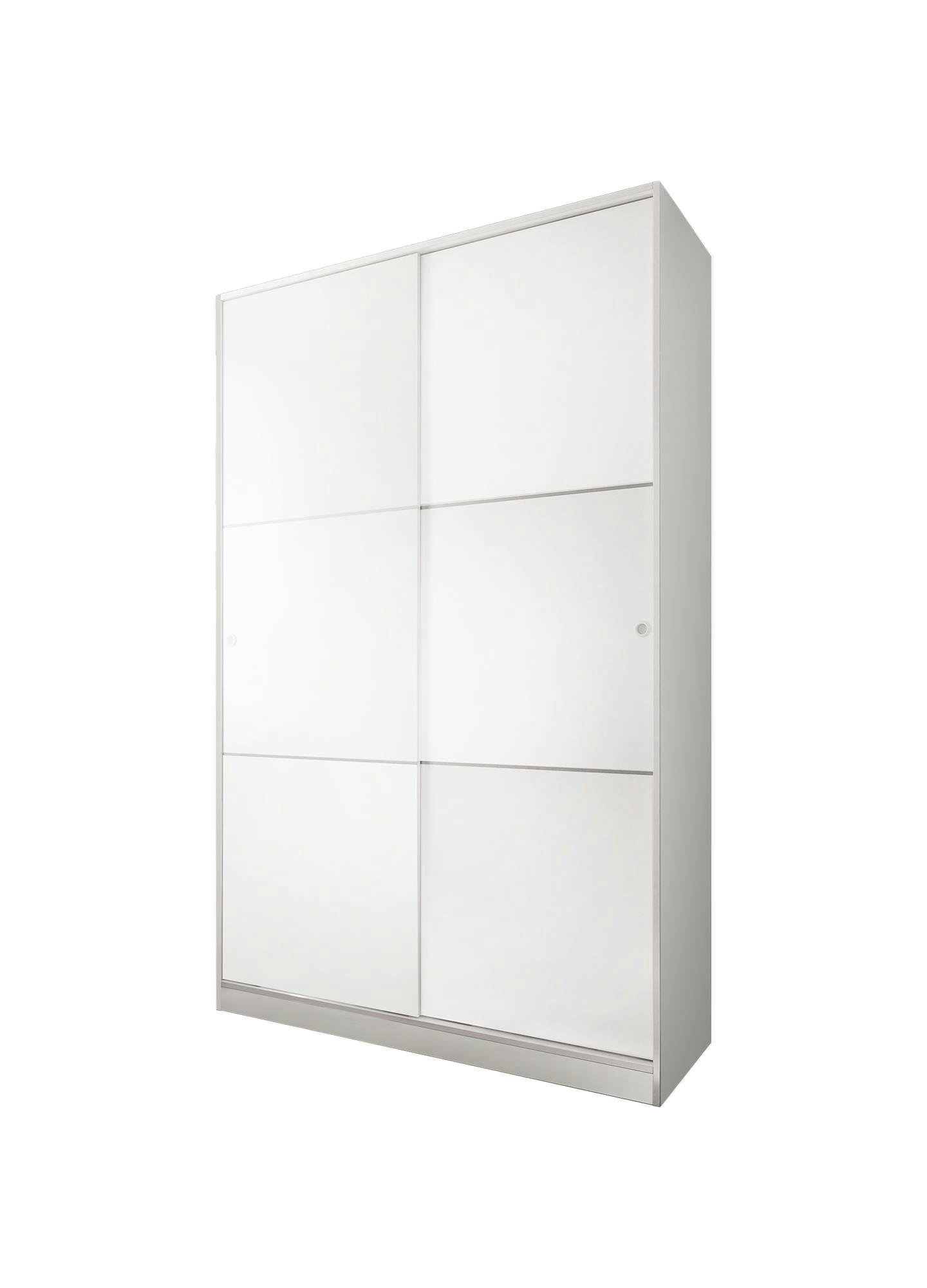 DNOCE - Garde-robe à 2 portes coulissantes effet bois blanc