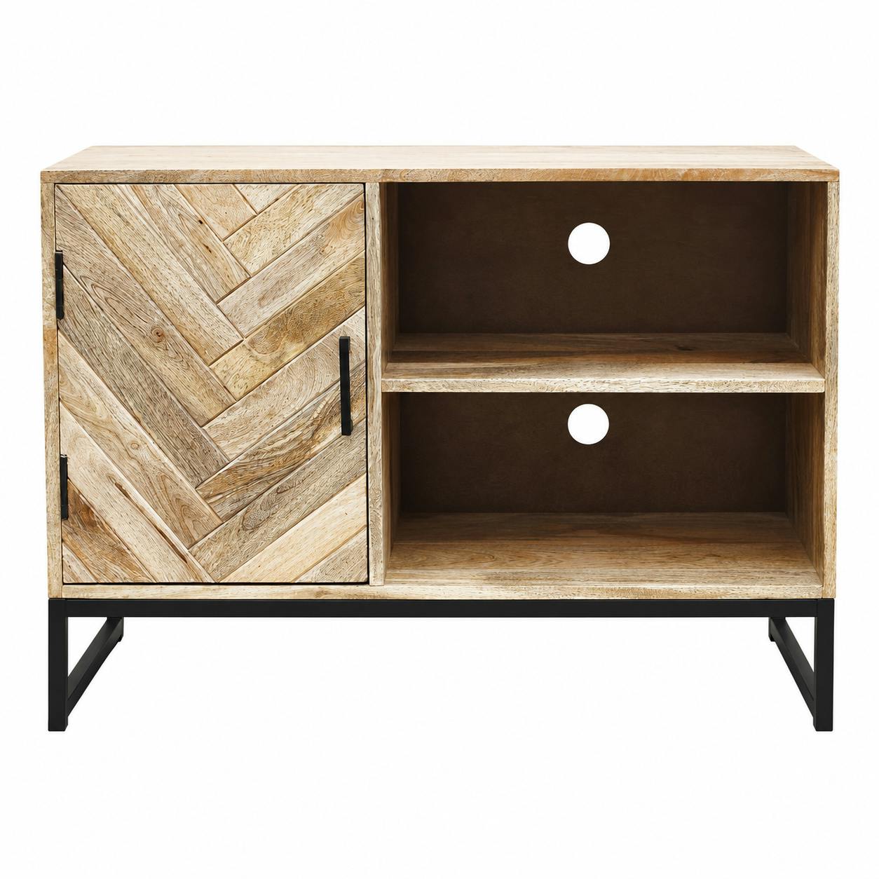 Petit meuble TV bois de manguier 1 porte BRIX