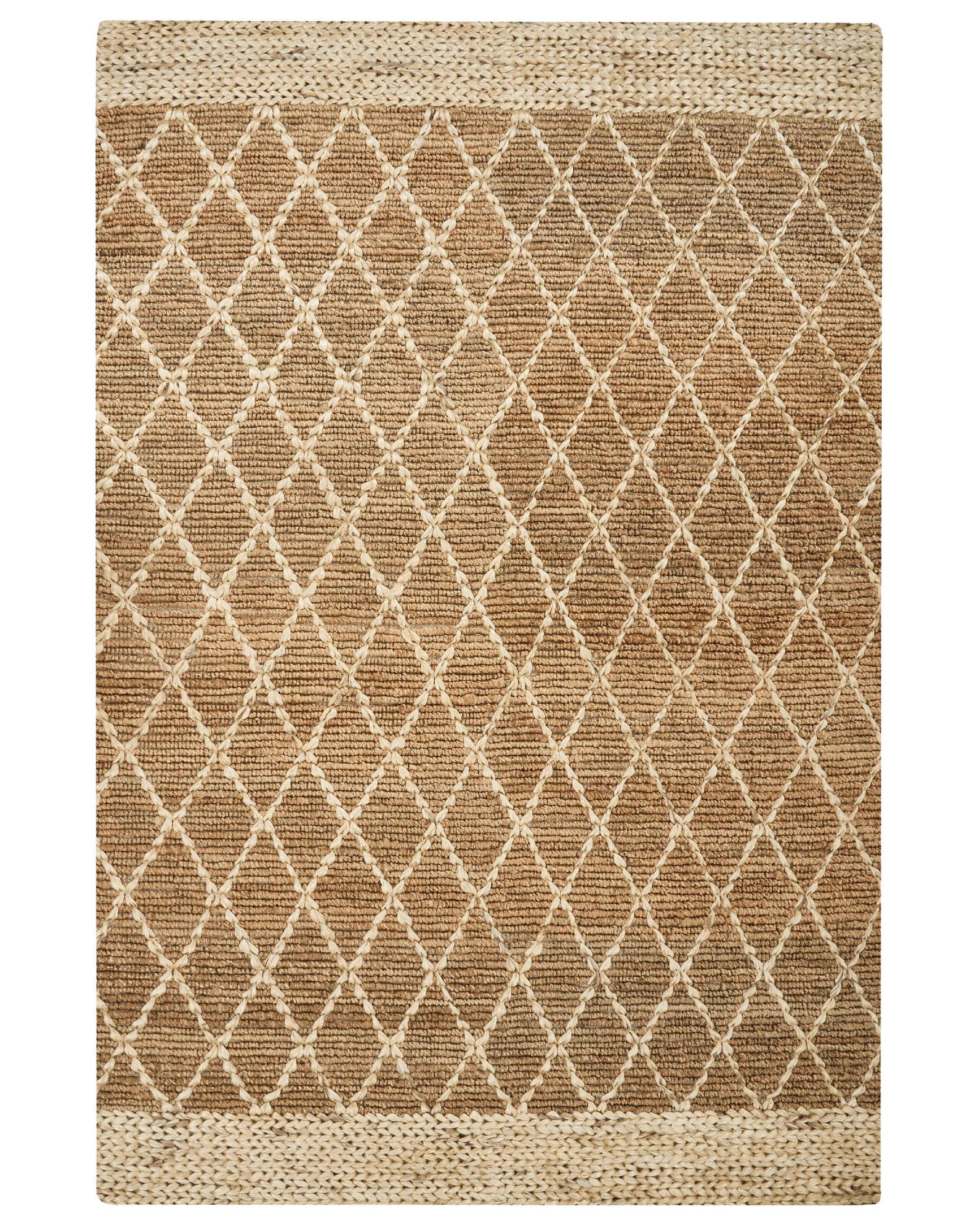 Dywan prostokątny juta 200 x 300 cm beżowy