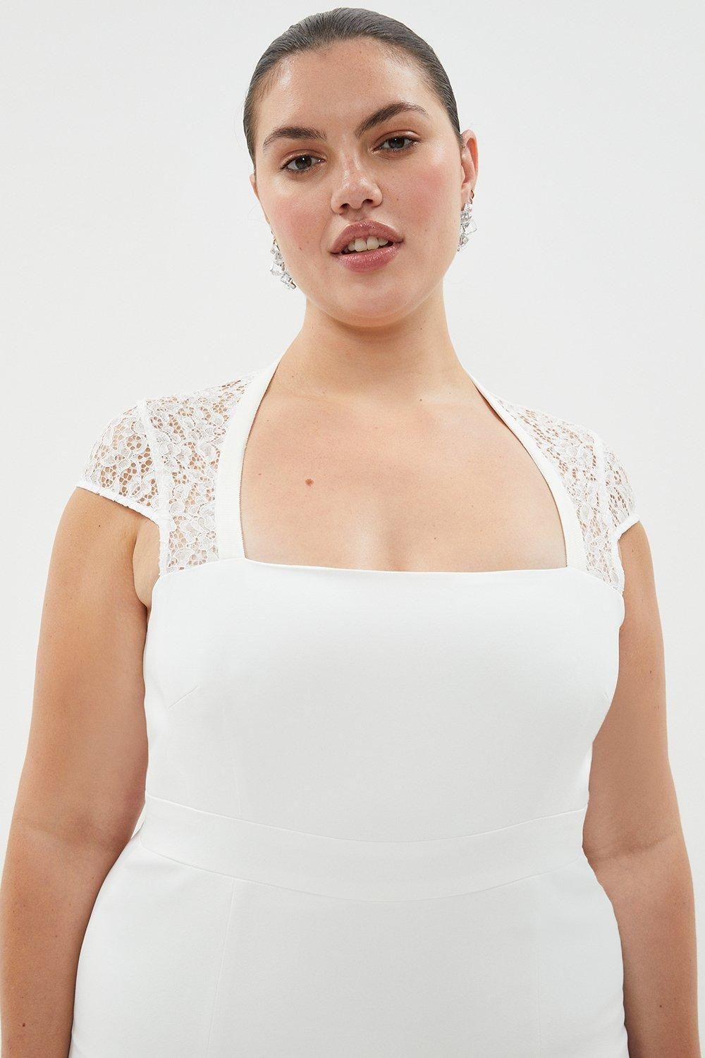 Coast Plus Size Premium Lace Back Pencil Dress