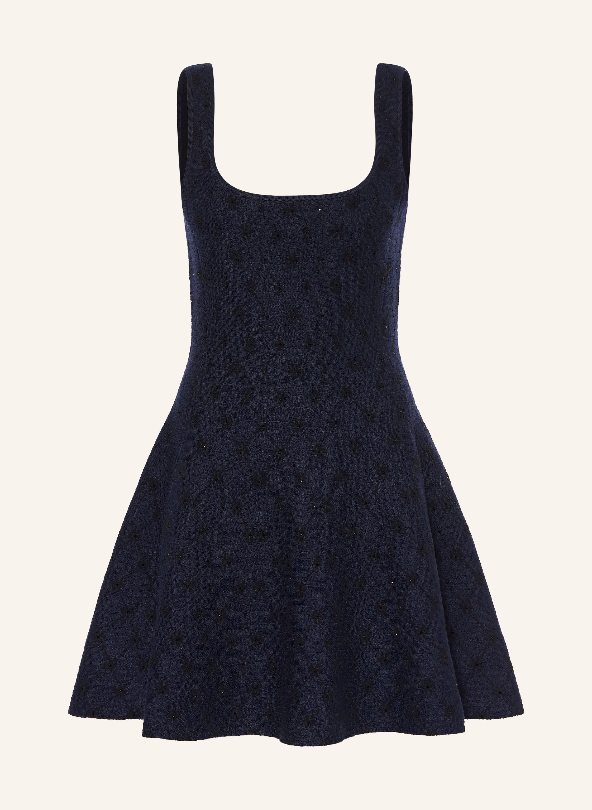 maje Strickkleid mit Schmucksteinen