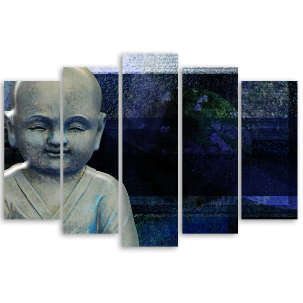 Feeby Obraz 5cz na płótnie Buddha Medytacja Feng Shui