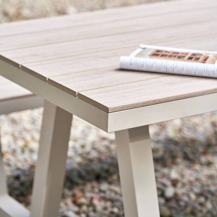 Pacific Aruba 6 Seater Metal Garden Bench - Grey