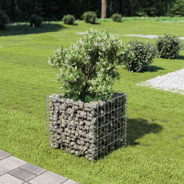 Donica Gabionowa Kosz Gabionowy Stalowy Stal Galwanizowana 50x50x50 cm