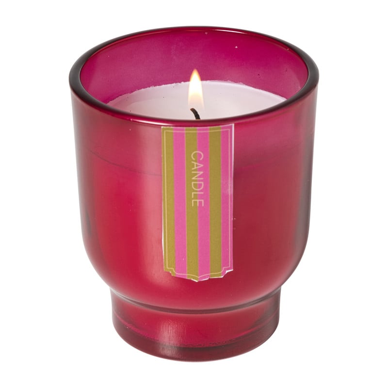 Kaars in glas - roze - &Oslash;7.5x8.5 cm
