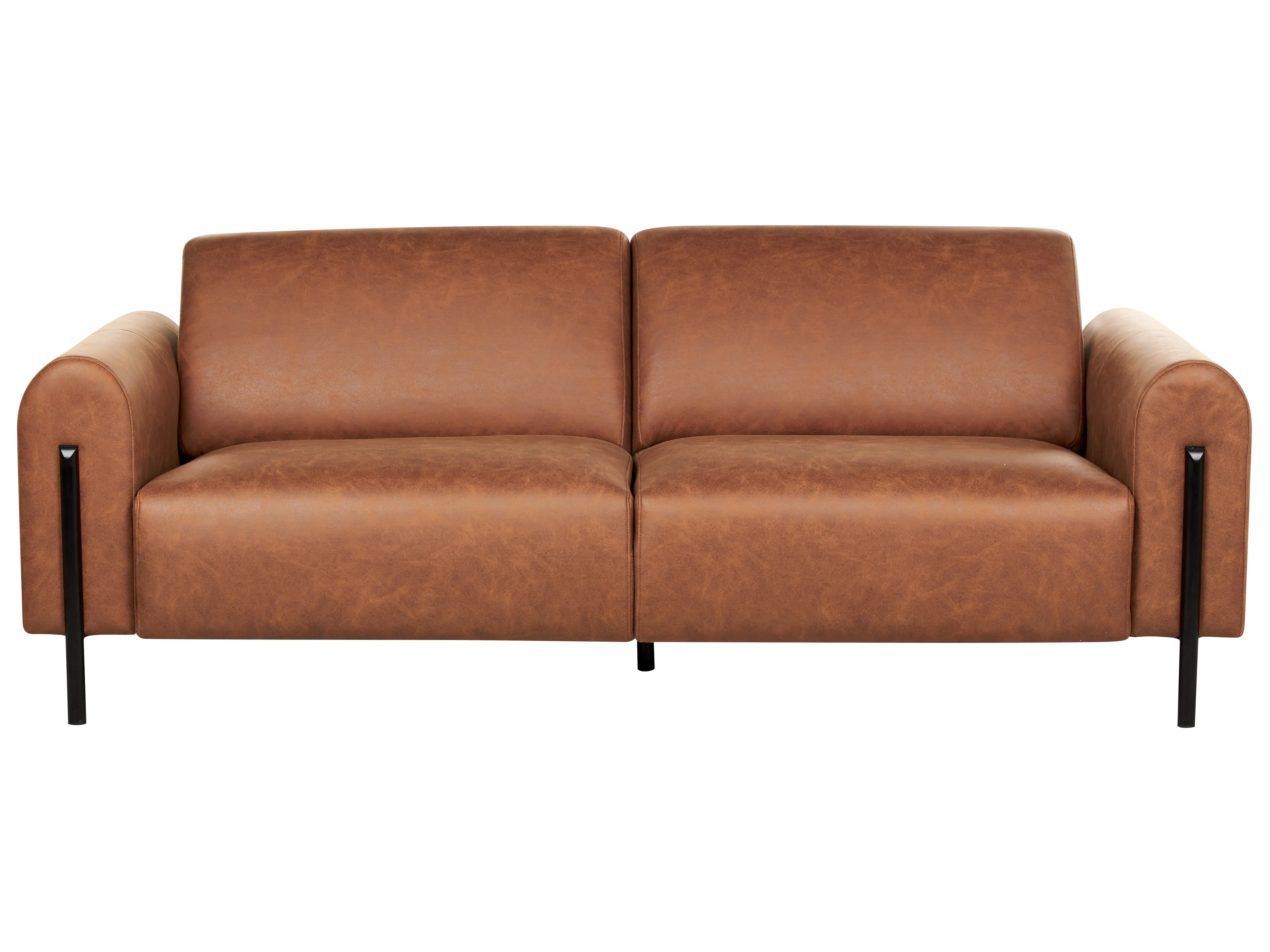 Sofa 3 Seater ASKIM Fabric Golden Brown
