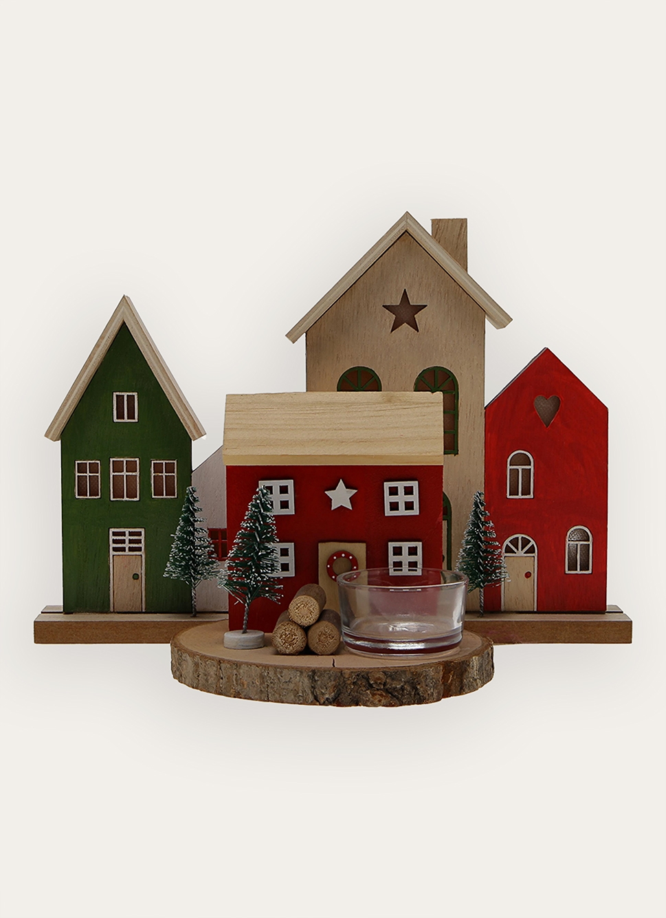 BOUGEOIR DE NO&Euml;L MAISON DANS LA FORÊTROUGE