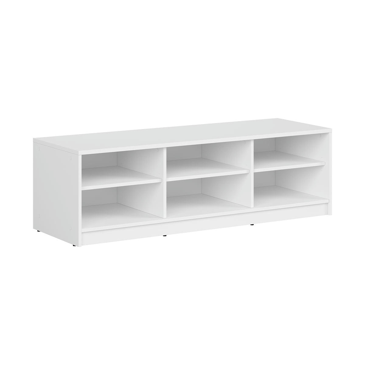 - Meuble TV 138 cm stratifiés blanc