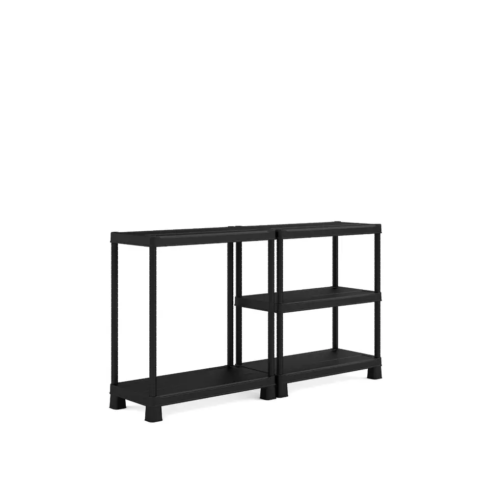 Keter Kunststof Stellingkast Tribac - Opbergrek - 90x45x182cm - zwart