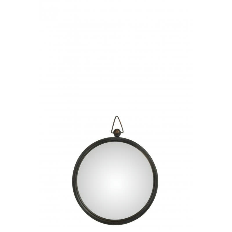 BOMBE - Miroir métal noir H38,5cm